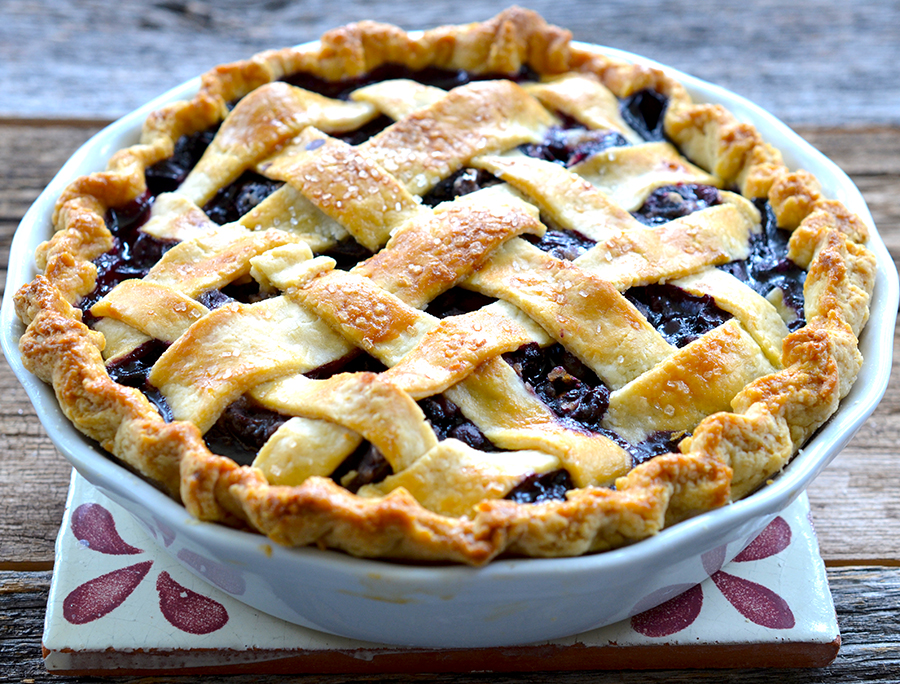 Sweet Cherry Blueberry Pie | Epicurean Eva